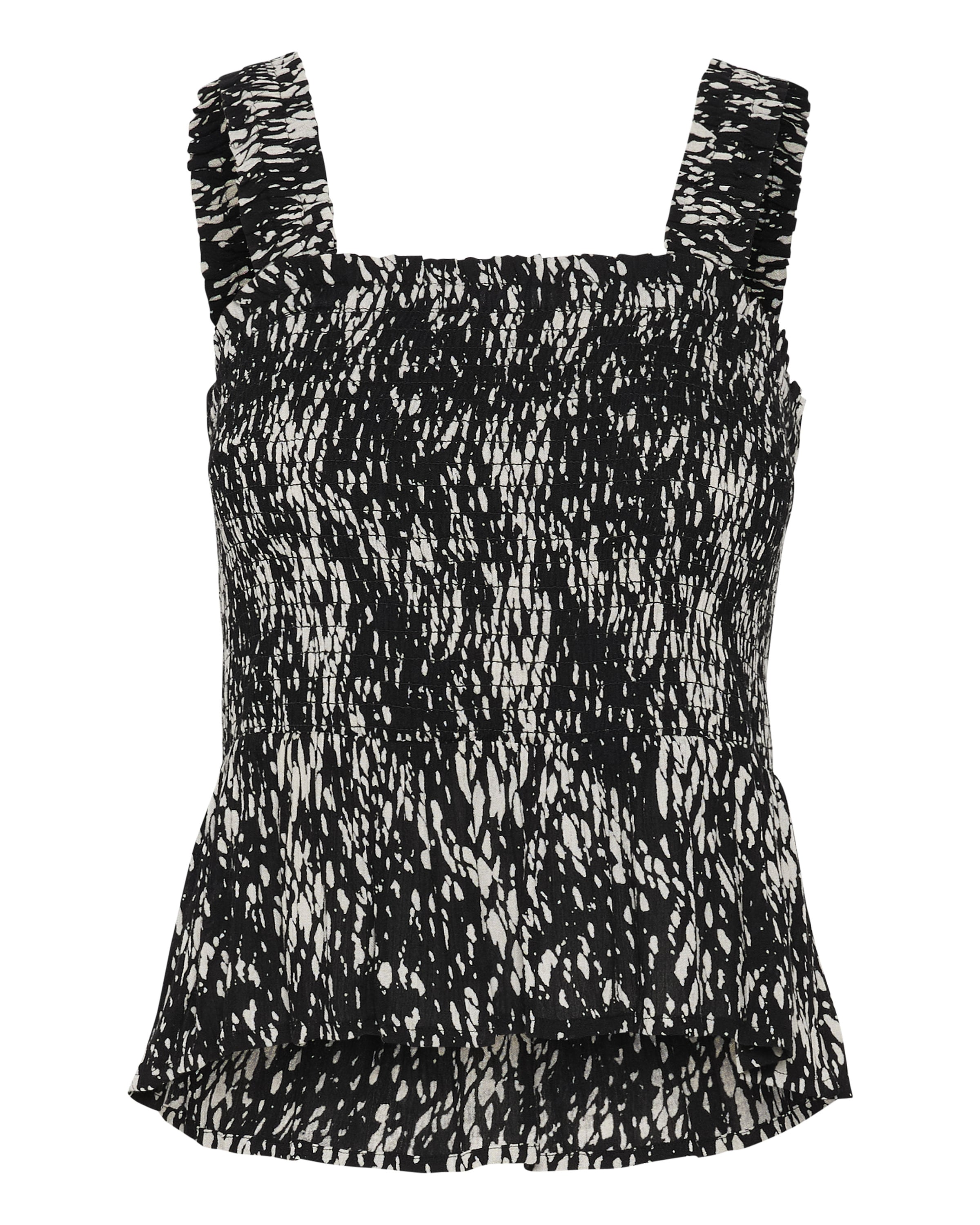 Kaffe Top 'Amber' in Black: front