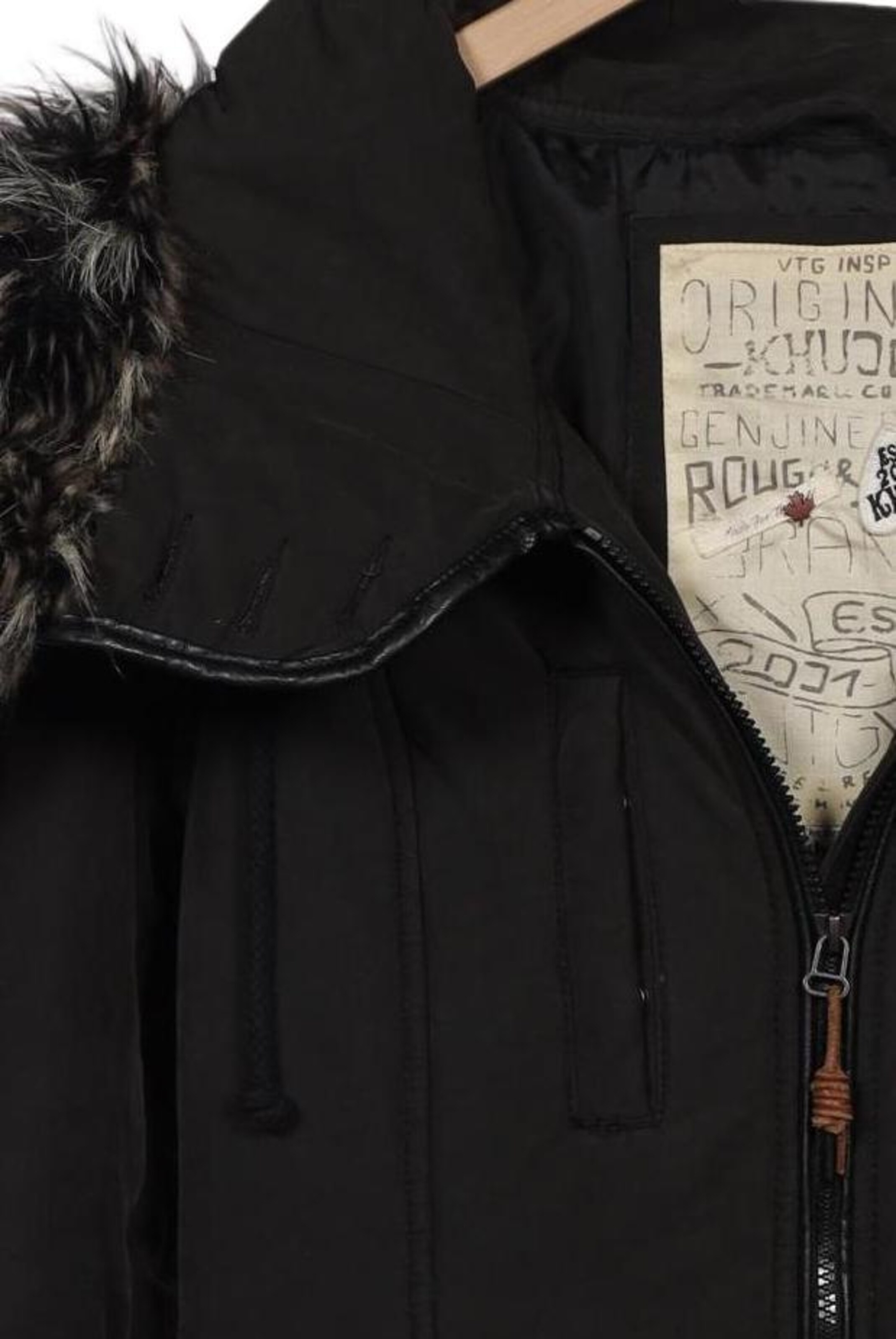 khujo Mantel M in Schwarz