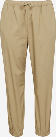 ONLY Carmakoma Tapered Trousers in Green: front