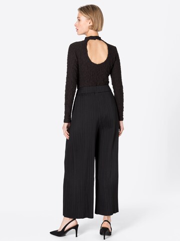 Wide leg Pantaloni de la MADS NORGAARD COPENHAGEN pe negru