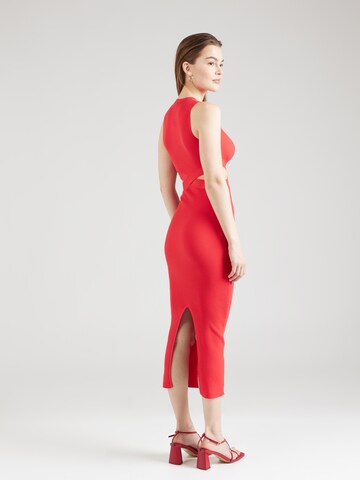 Bershka Pletené šaty - Červená