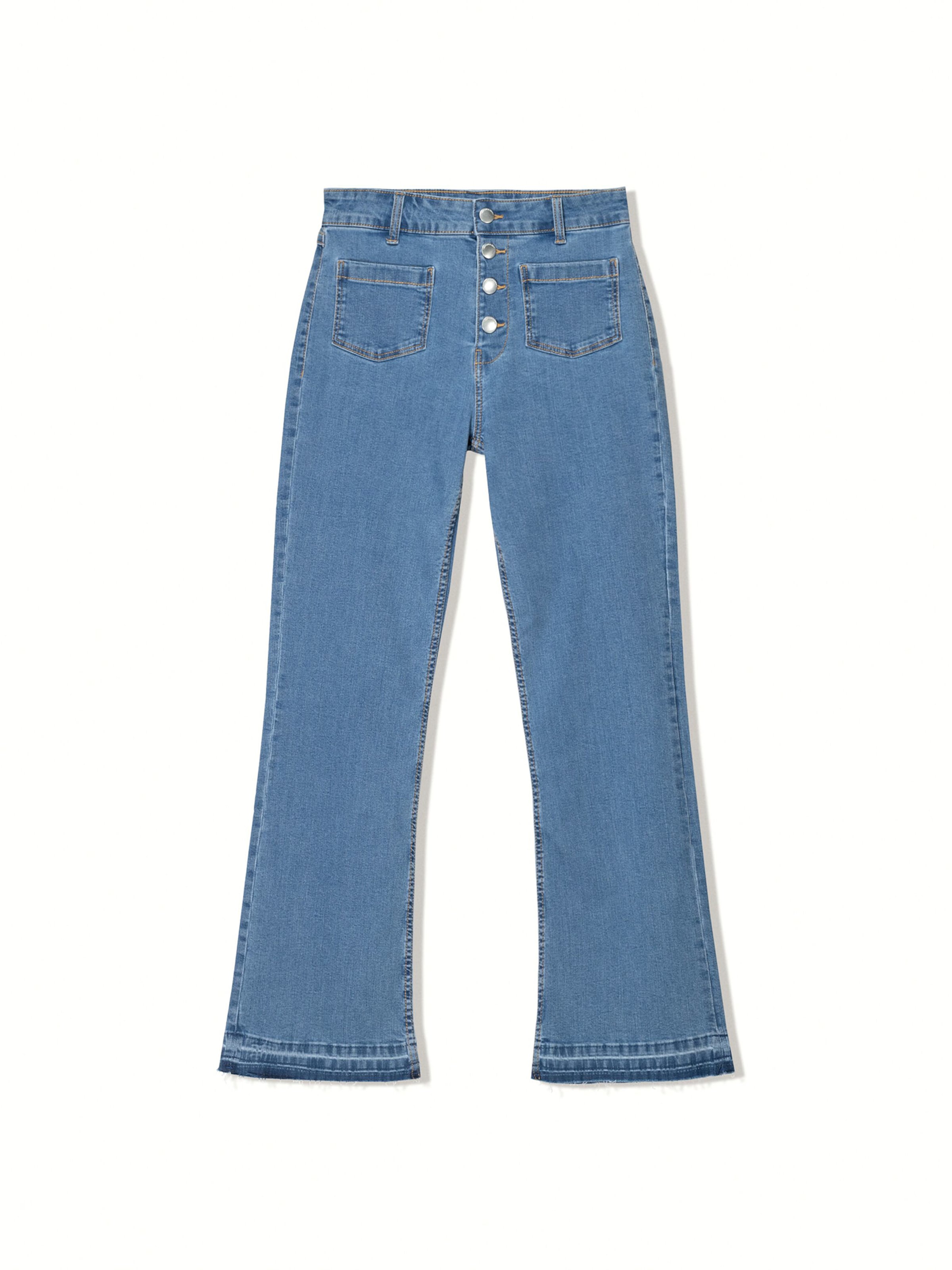 Bershka Flared Jeans in Blau: Vorderseite