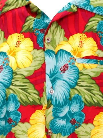 King Kameha Shirt 'Wild Flowers' in Rood