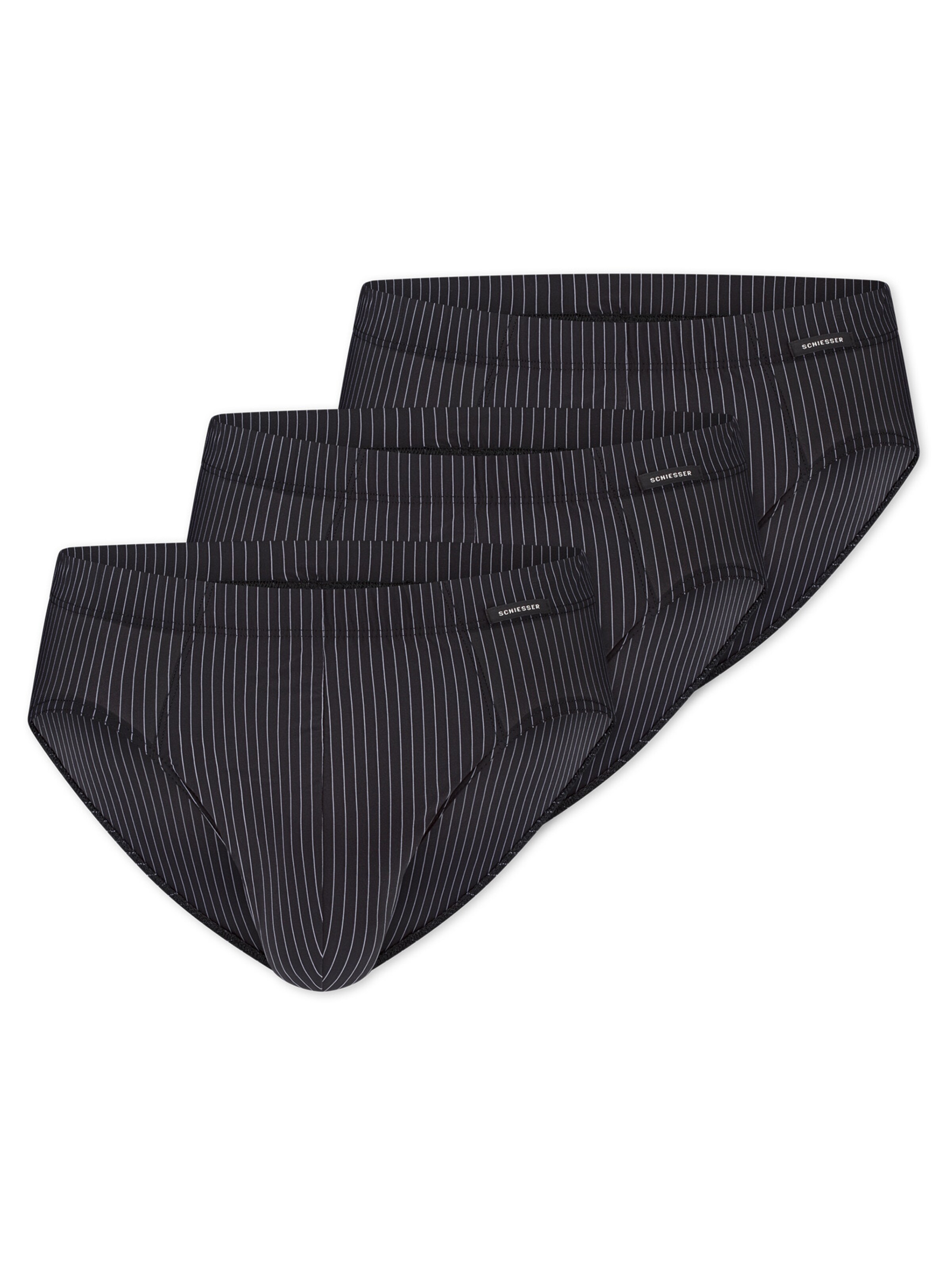 SCHIESSER Slip 'Pure Micro' in Zwart: voorkant