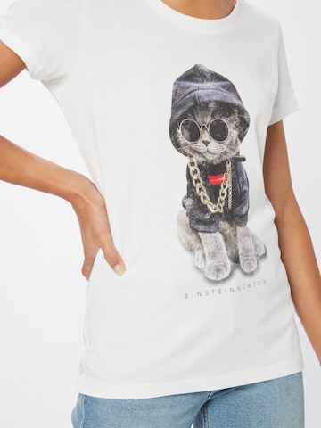 EINSTEIN & NEWTON Shirt 'Katze Kette' in Wit