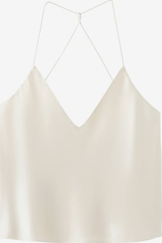 MANGO Schlafshirt 'Lita' in Beige: Vorderseite