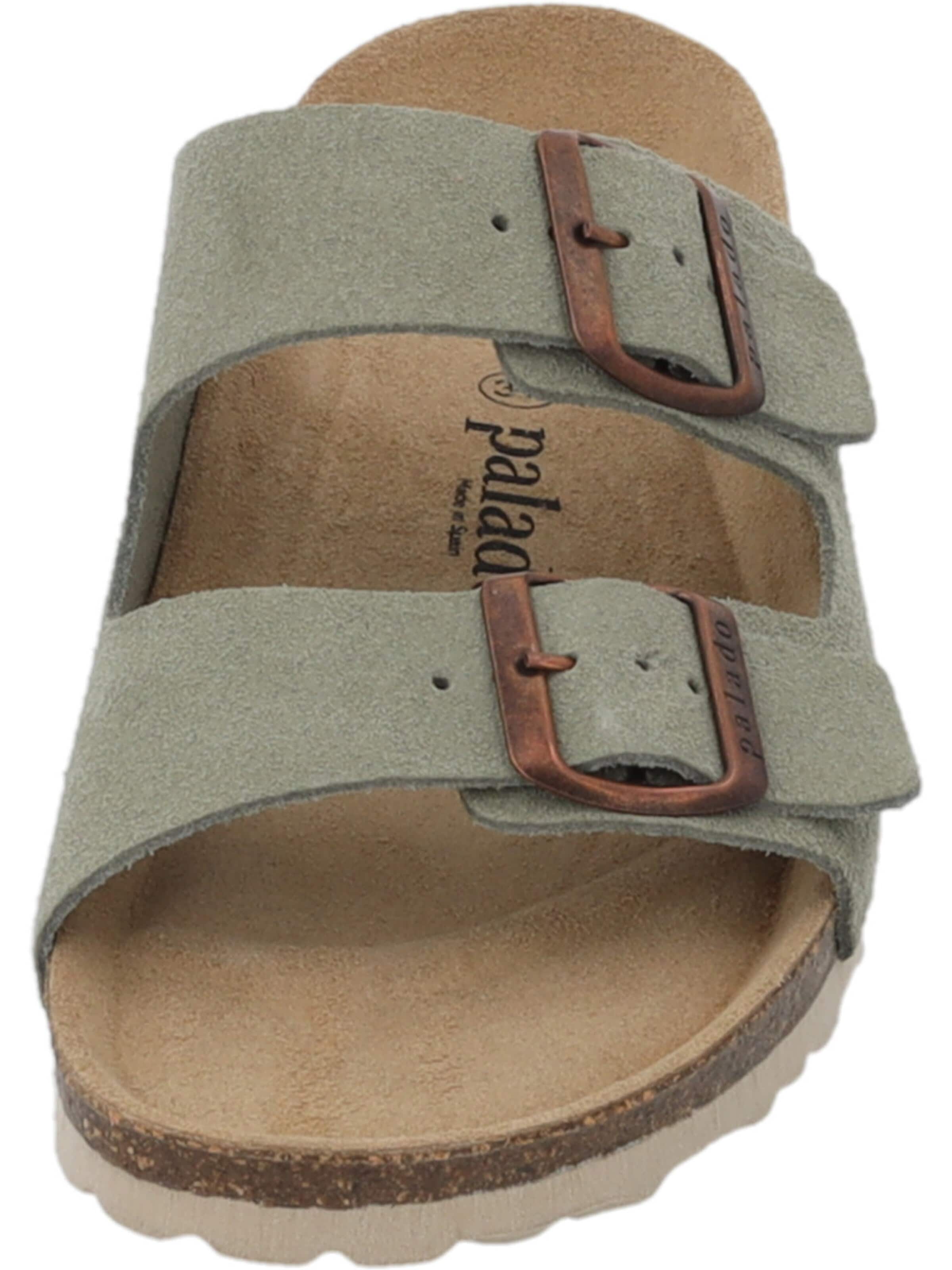 Palado Pantolette 'Palado Korfu Suede Premium Leather'‌‌‌‌‌‌‌‌‌‌ in Grün