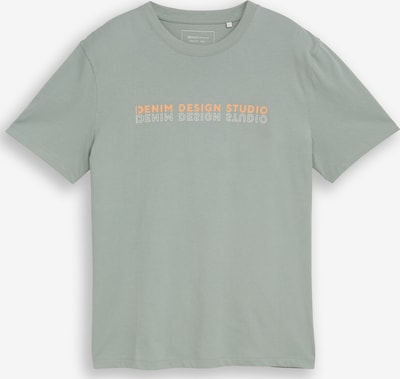 TOM TAILOR DENIM T-Shirt en XS en vert pastel / abricot / blanc, Vue avec produit