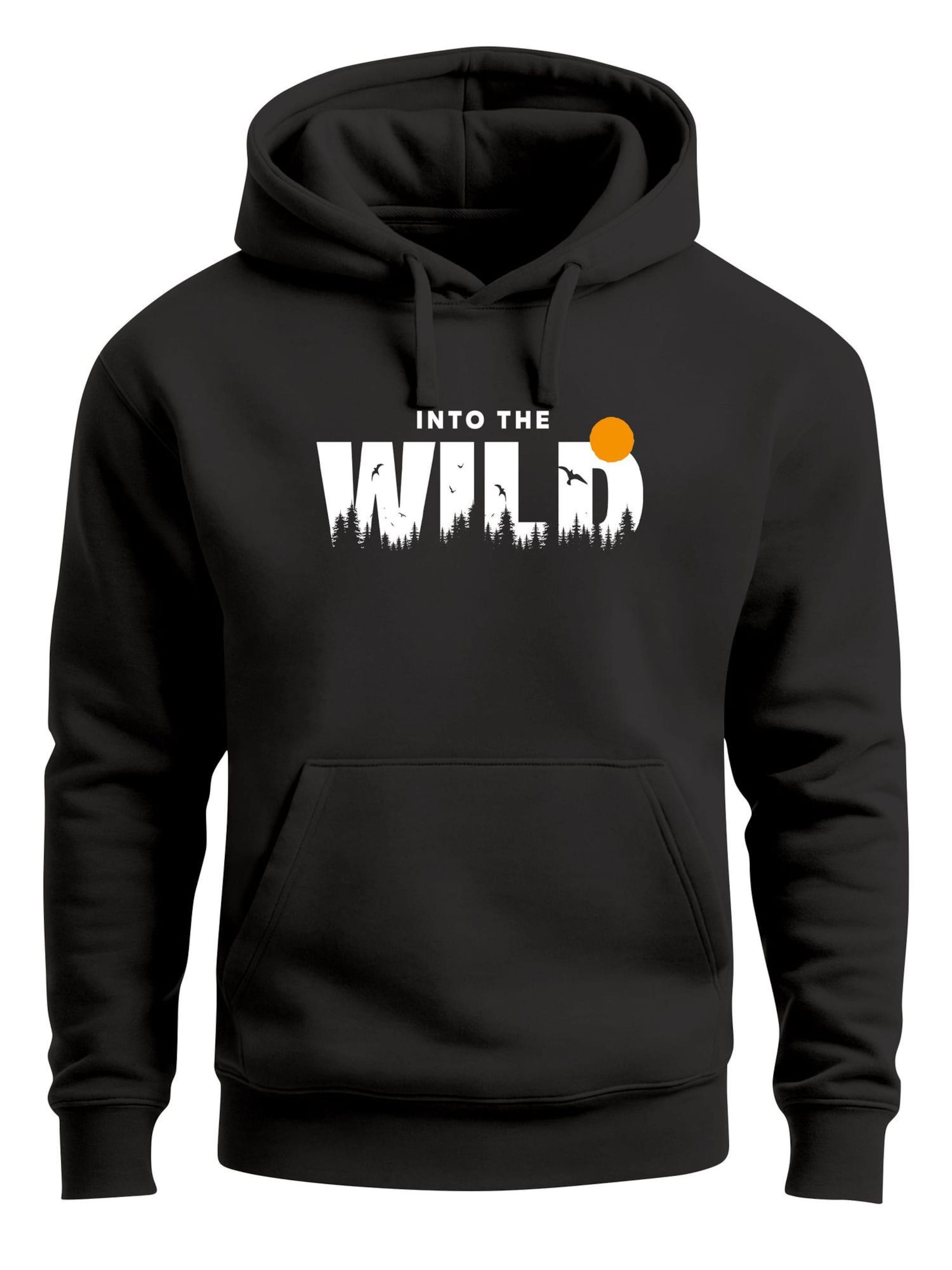 Neverless Sweatshirt 'Into the Wild' in Black: front