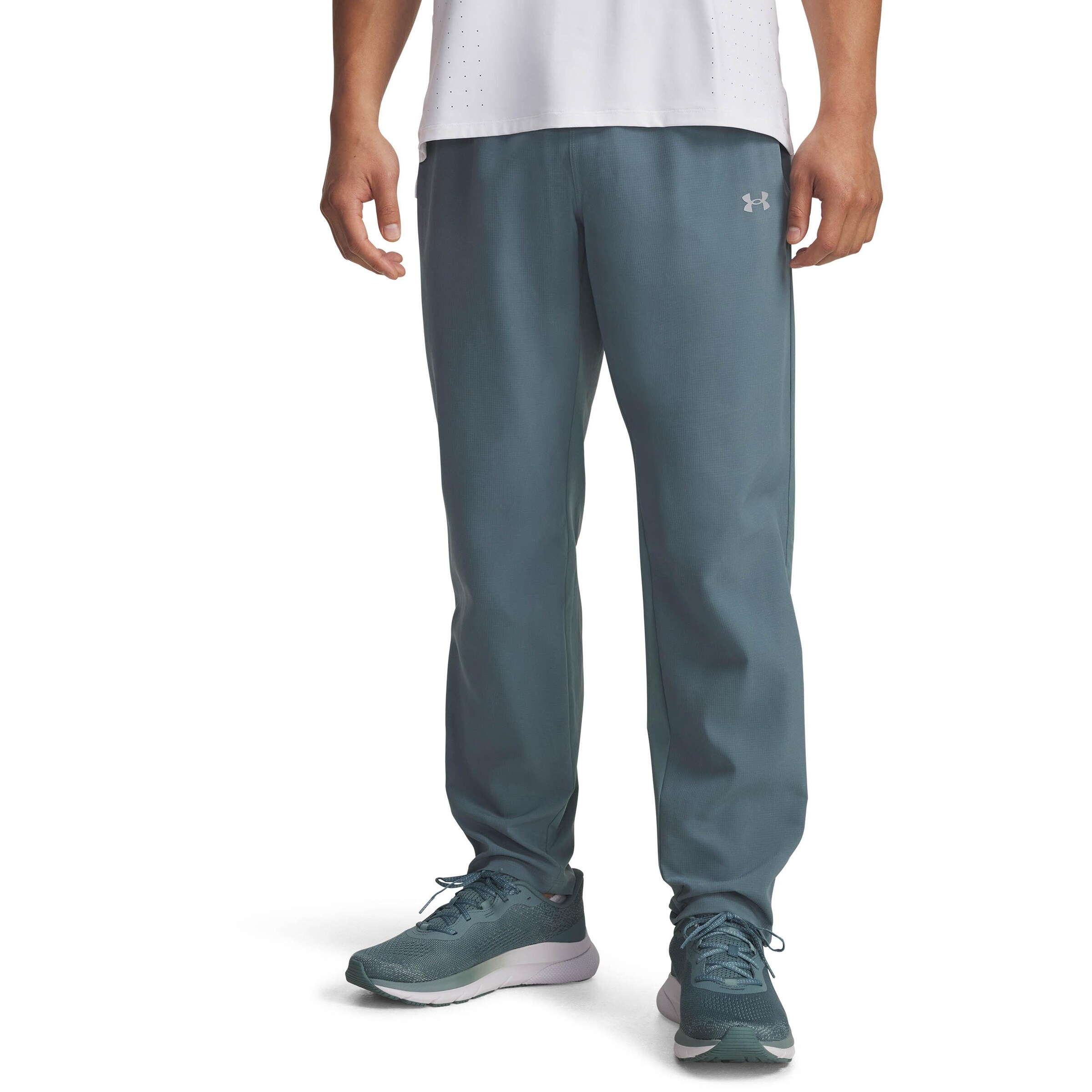 UNDER ARMOUR Regular Workout Pants 'Velociti Pro' in Blue: front