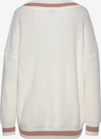 LASCANA Sweter w kolorze biały
