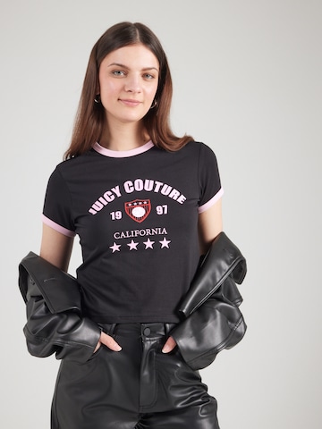 Juicy Couture Футболка 'The Arched Football Ringer' в Черный: спереди
