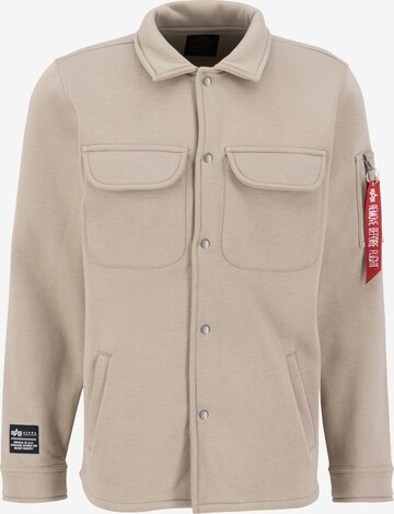 Veste mi-saison ALPHA INDUSTRIES en beige : devant