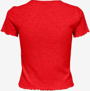 ONLY Majica 'Emma' | rdeča barva