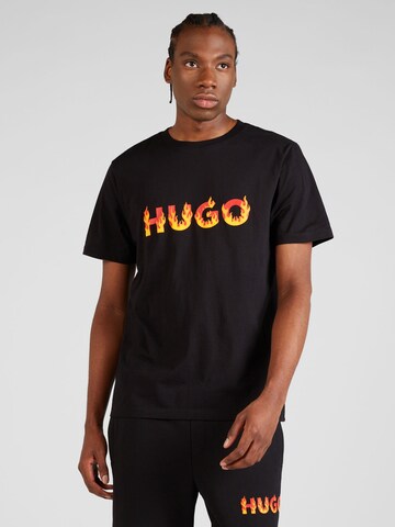 HUGO Koszulka 'Danda' w kolorze czarny: przód