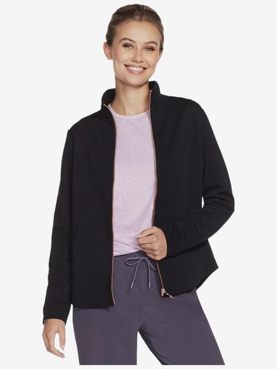 SKECHERS Sportjas 'Skechers The GO WALK Shine Jacket' in L in de kleur Zwart, Productweergave
