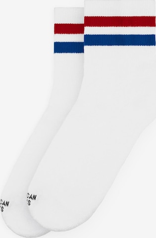 Chaussettes 'Delorean' American Socks en blanc : devant