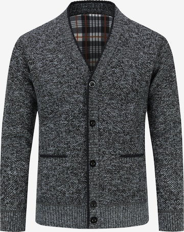 ALLTHEMEN Knit Cardigan in Grey: front