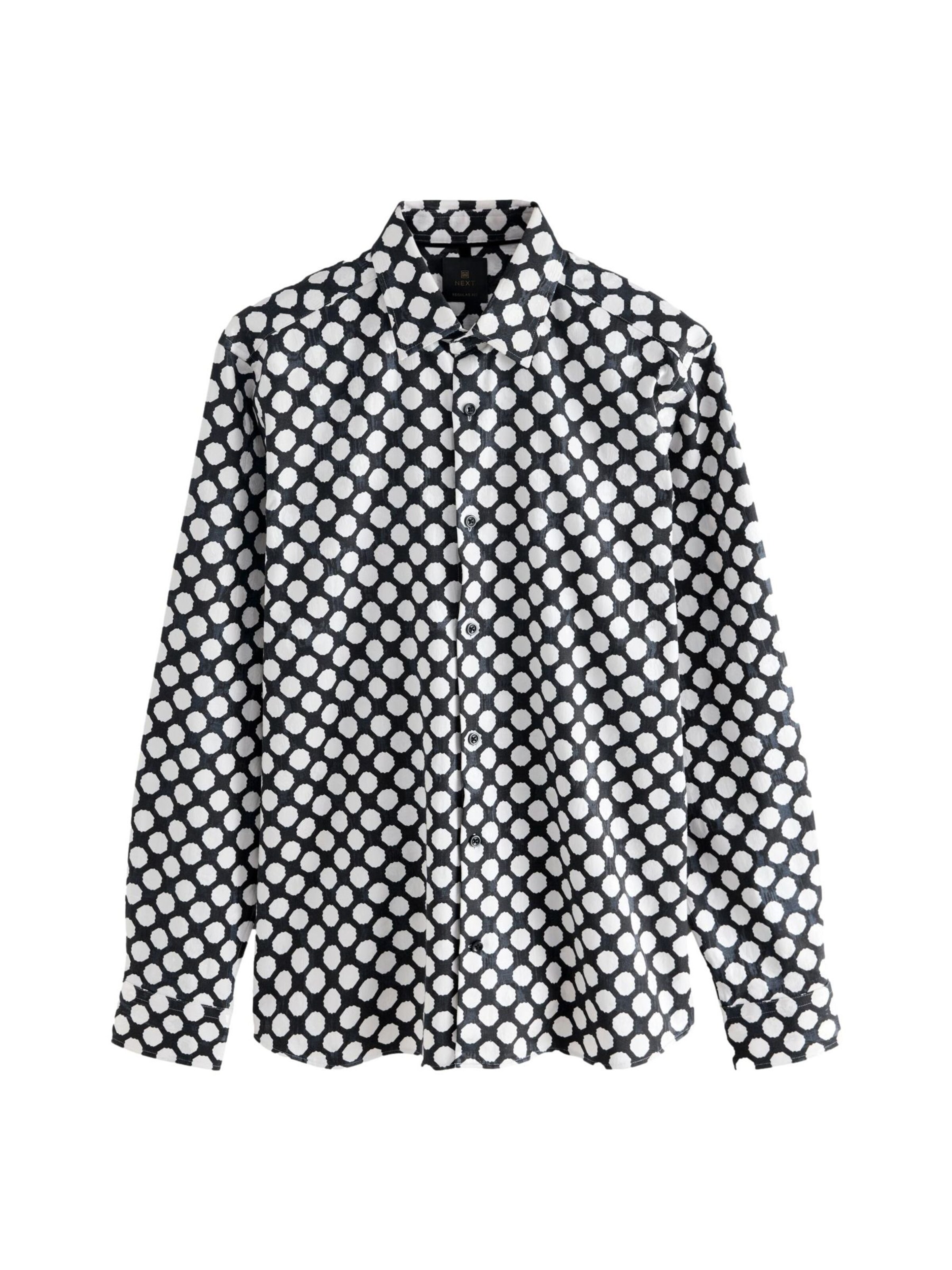 Next Regular Fit Hemd in Schwarz: Vorderseite