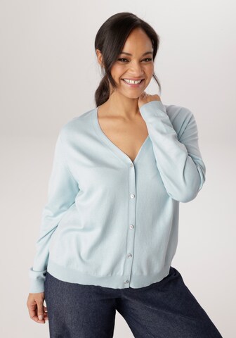 Aniston Knit Cardigan in Blue: front