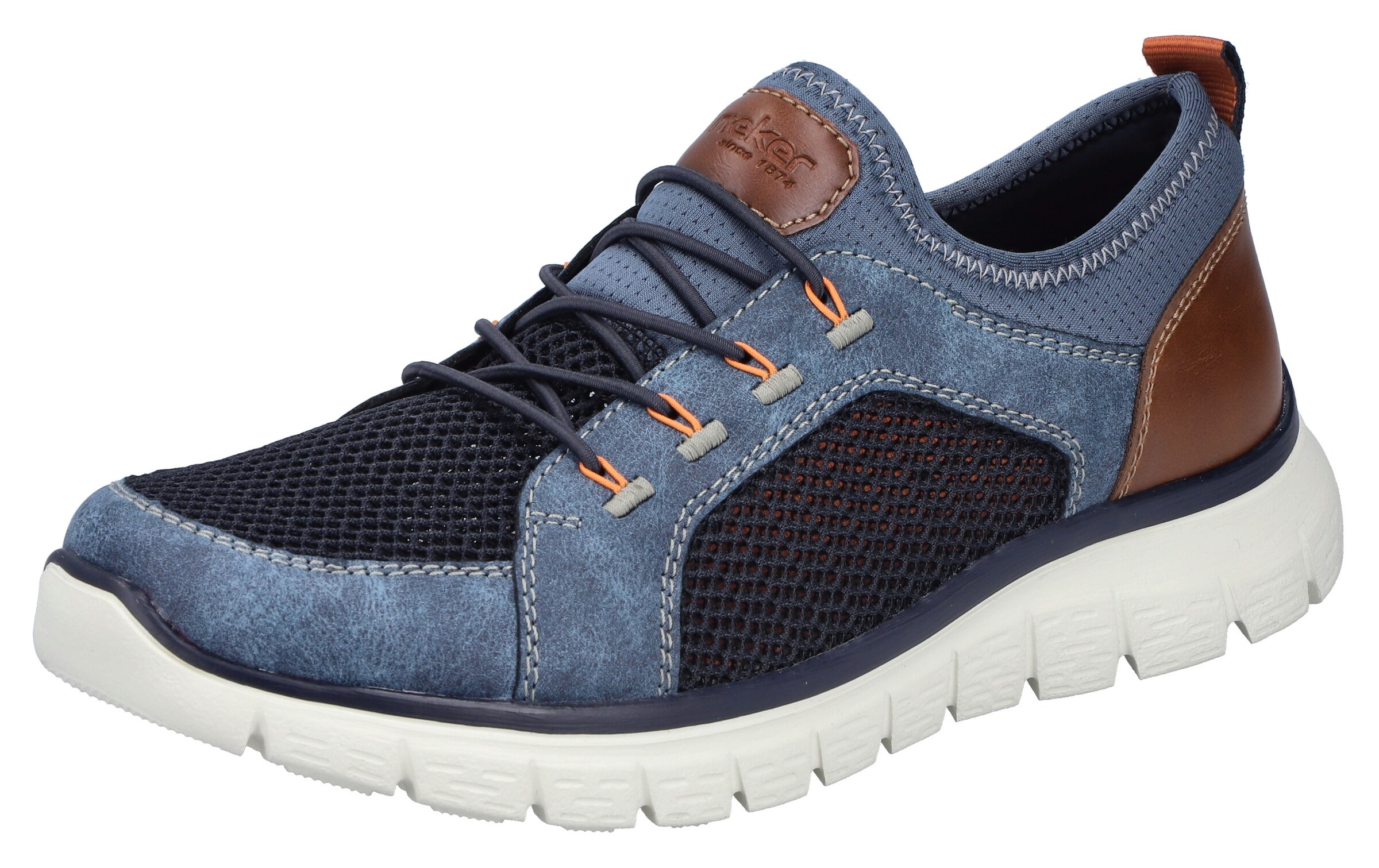 Slip on Rieker en bleu : devant