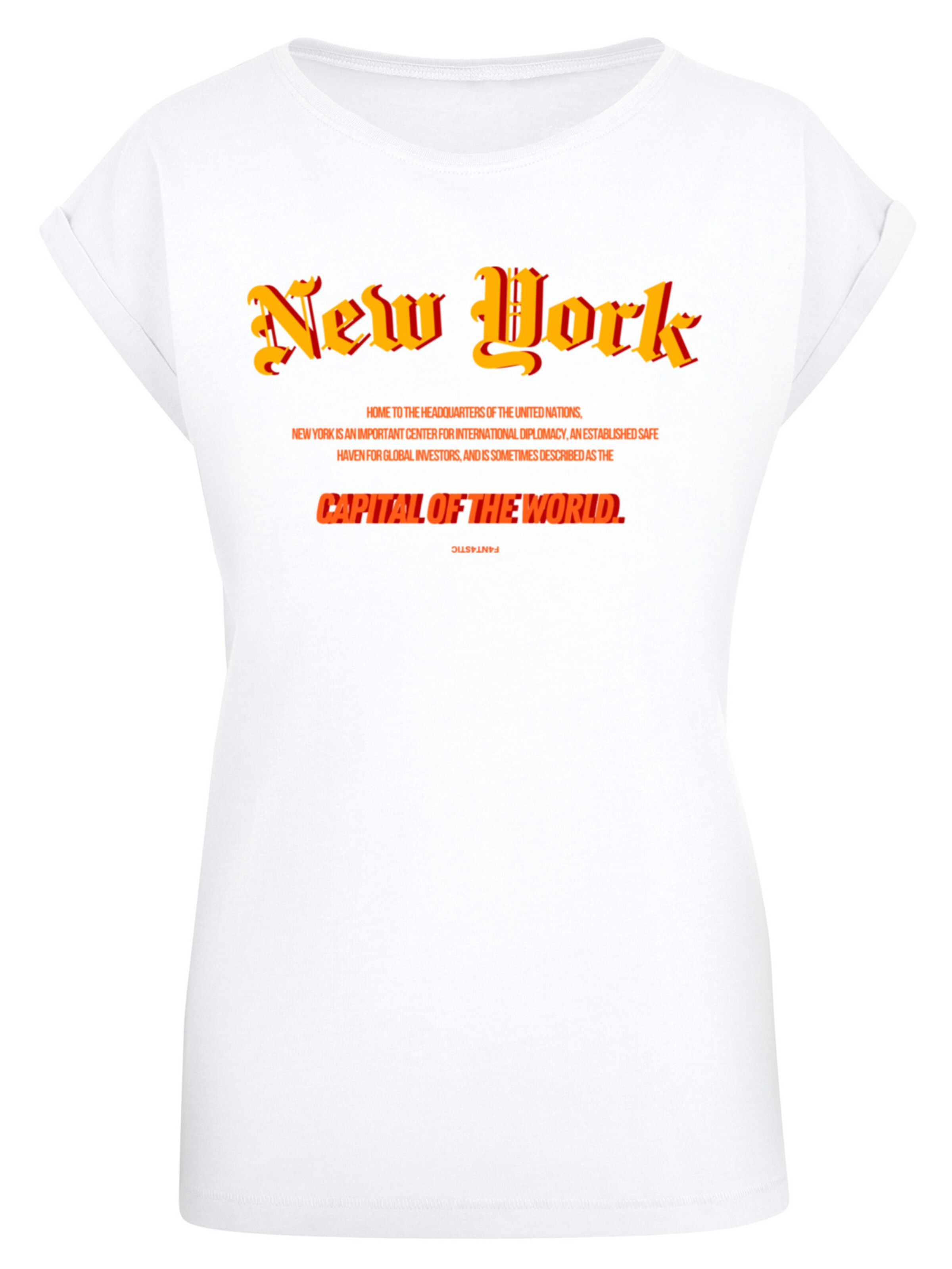T-shirt 'New York COTW' F4NT4STIC en blanc : devant