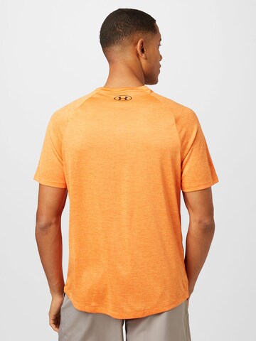 UNDER ARMOUR Regular fit Funkcionalna majica 'Tech 2.0' | oranžna barva