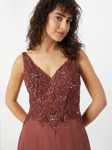 Laona Evening Dress in Brown