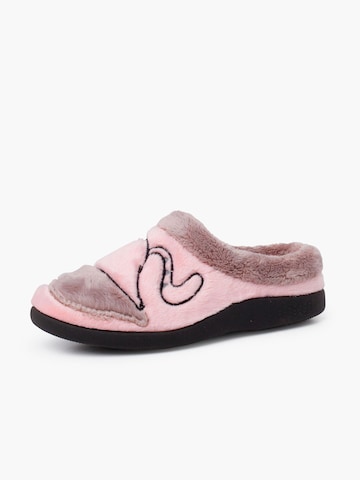 Pisamonas - Zapatillas de casa en rosa: frente