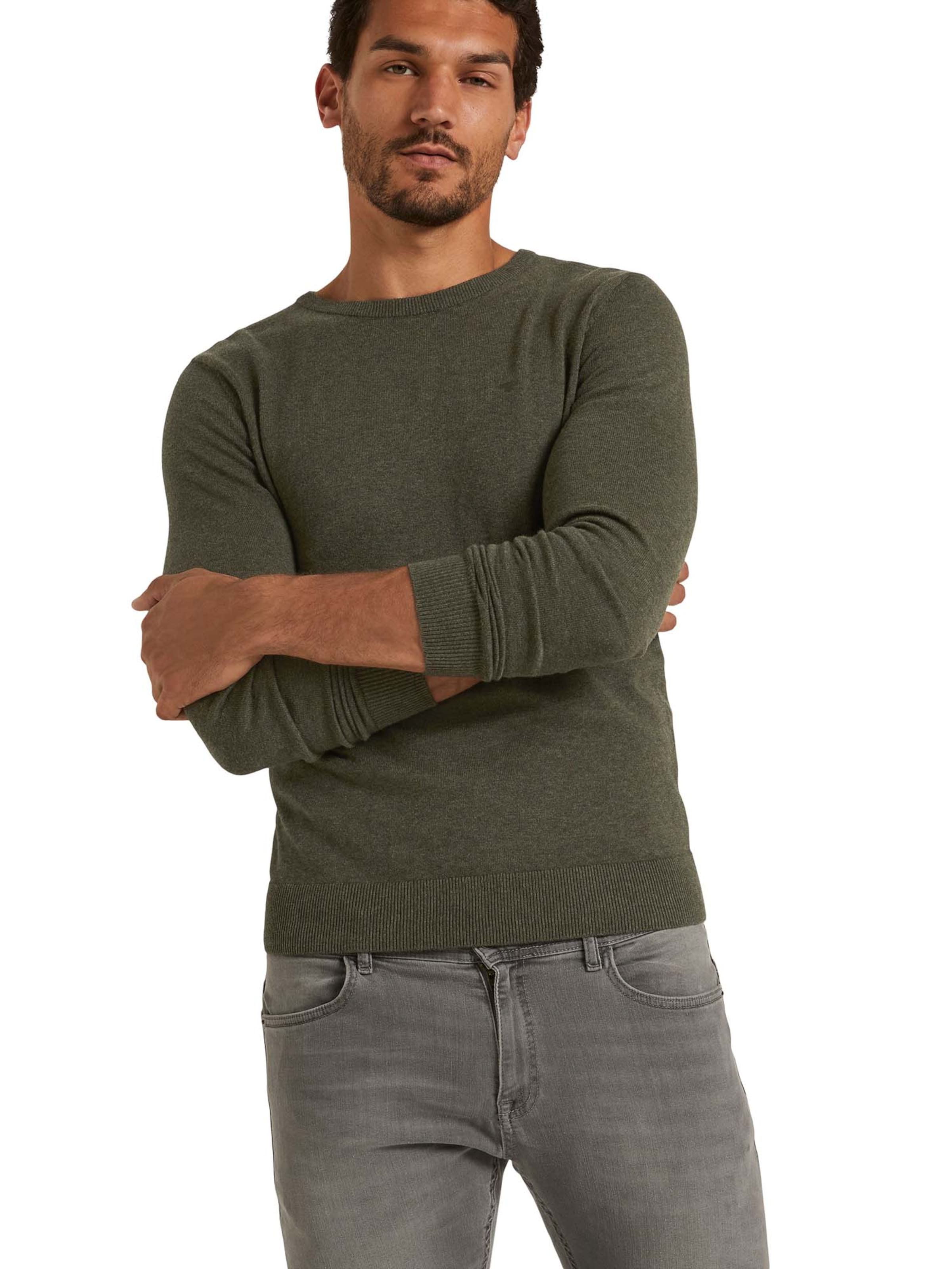 TOM TAILOR Klasický střih Svetr – zelená