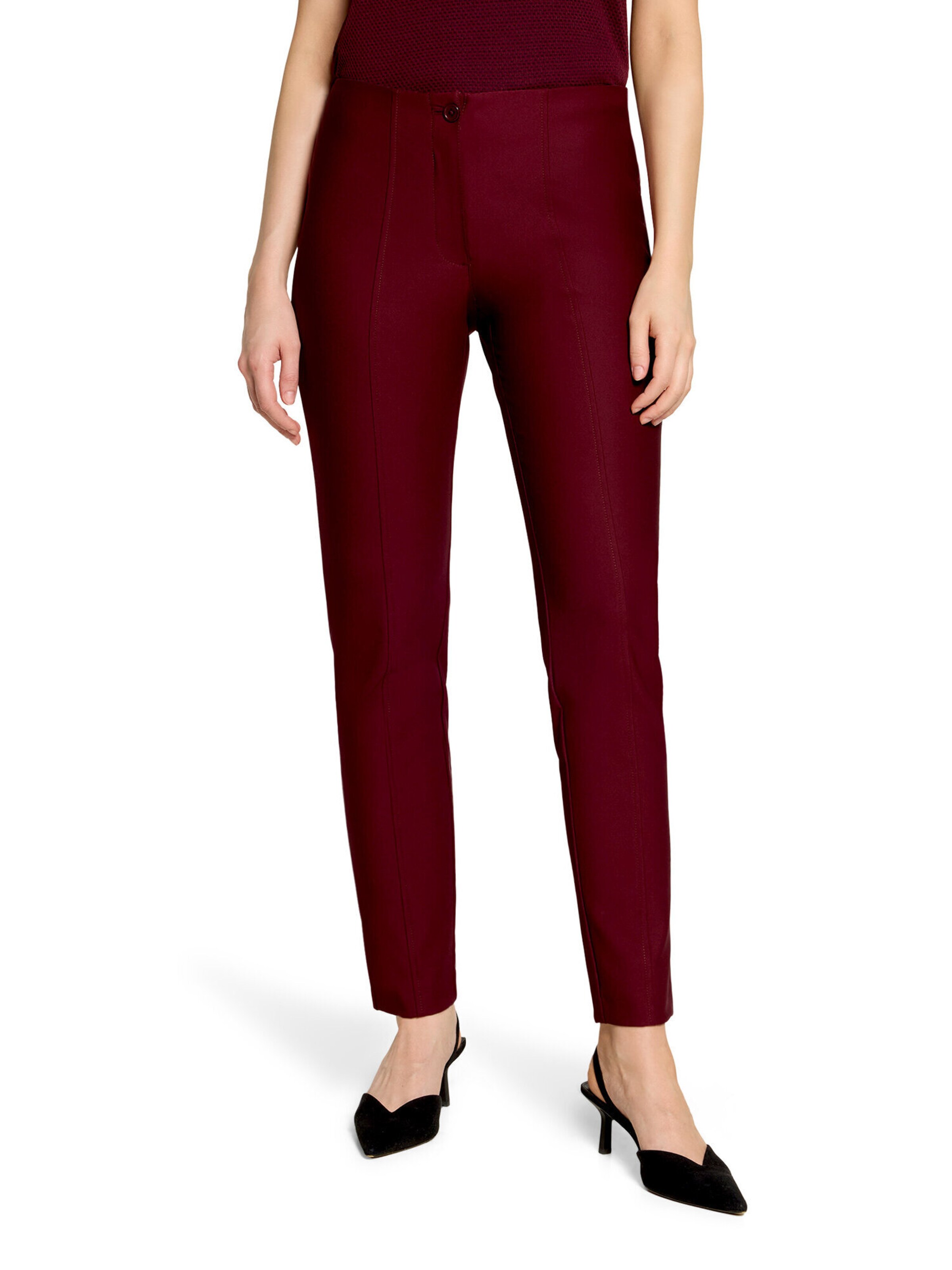 Coupe slim Pantalon Betty Barclay en rouge : devant