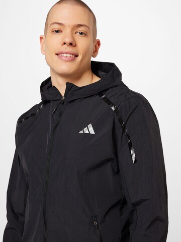 ADIDAS PERFORMANCE Athletic Jacket 'Marathon Warm-Up' in Black