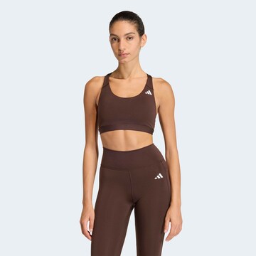 ADIDAS PERFORMANCE Bralette Sports Bra in Brown: front
