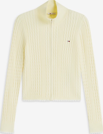 Tommy Jeans Strickjacke in Gelb: Vorderseite