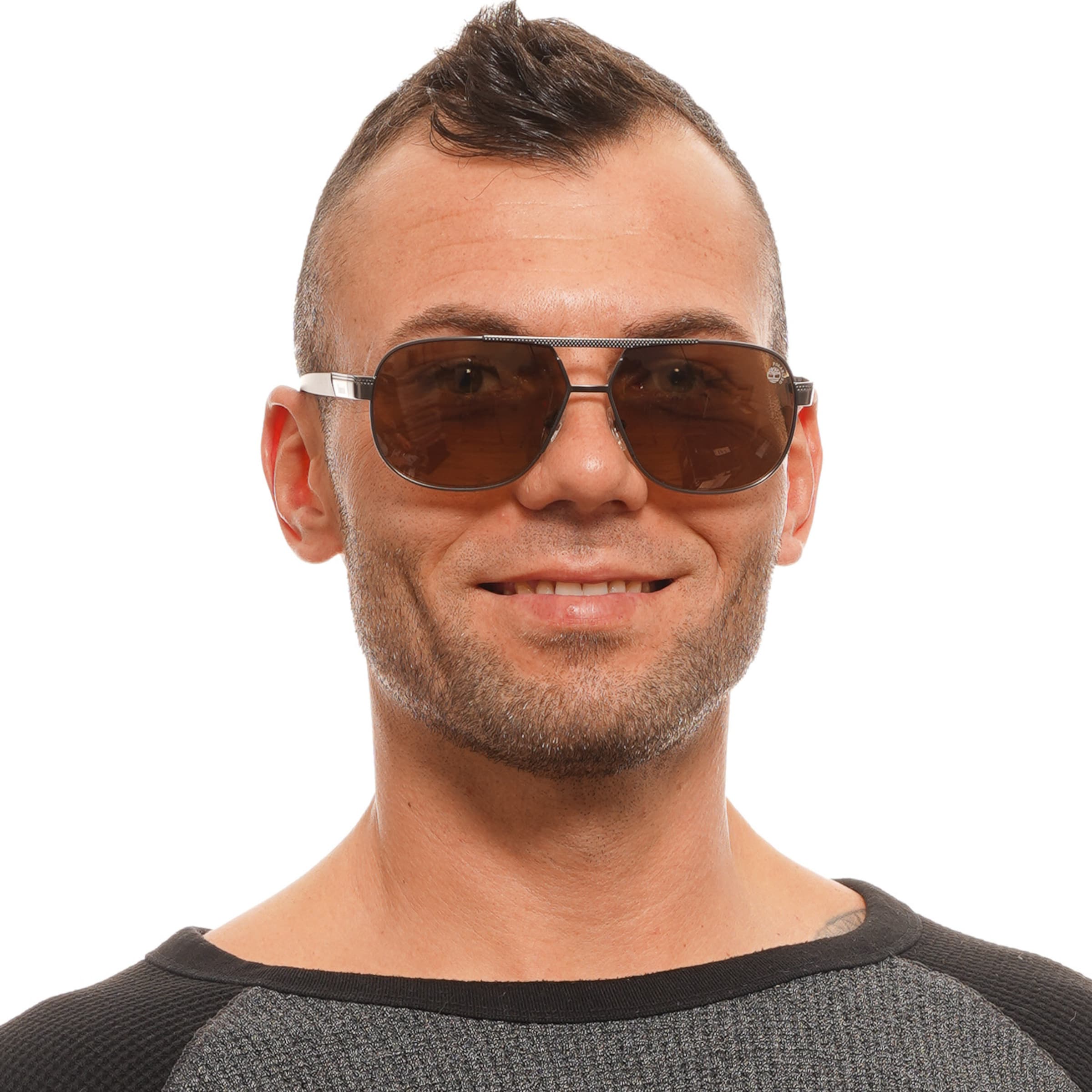 TIMBERLAND Sportzonnebril in Grijs: voorkant