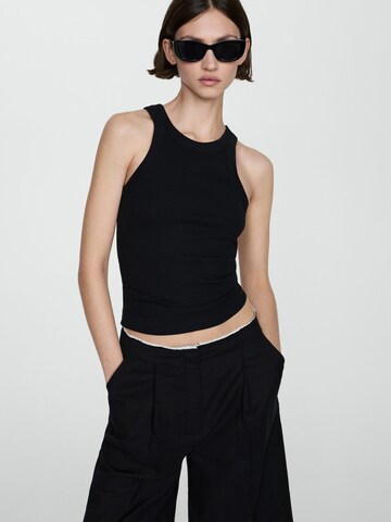 MANGO Top 'BONI' in Black: front