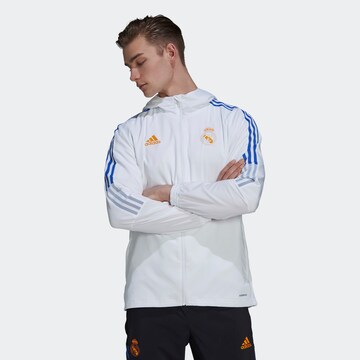 Veste de sport 'Real Madrid' ADIDAS PERFORMANCE en blanc : devant