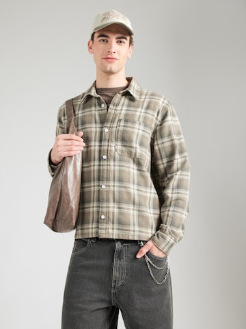 HOLLISTER Regular fit Button Up Shirt in Green: front