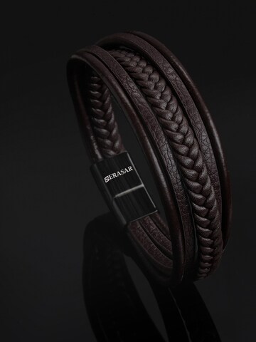 SERASAR Bracelet 'Braid' in Brown