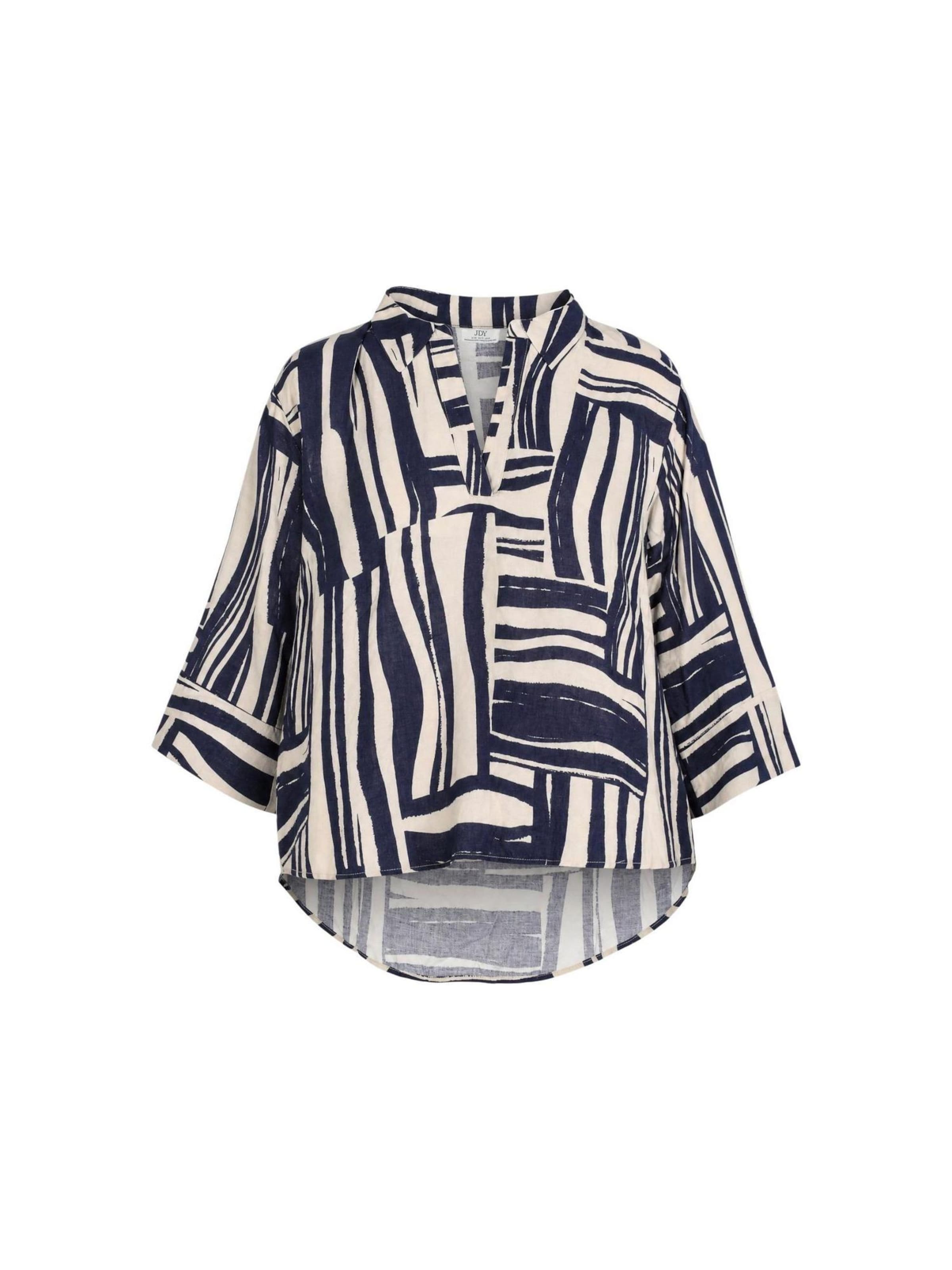 Camicia da donna 'Jdypepper 3/4 V-Neck Collar Top Wvn Dia 15363381' di Jaqueline de Yong in blu: frontale