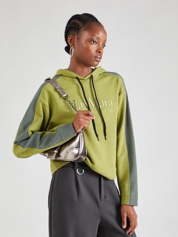 Max Mara Leisure Sweatshirt 'STADIO' in Groen: voorkant