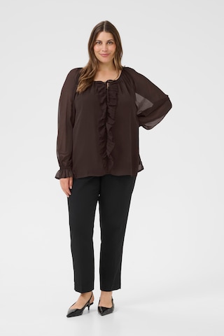 KAFFE CURVE Blouse 'Milanna' in Brown