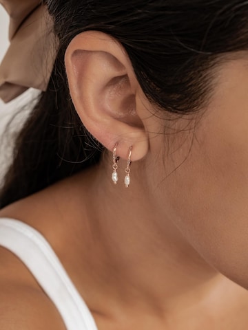 Boucles d'oreilles 'Classic Pearl' Hey Happiness en or