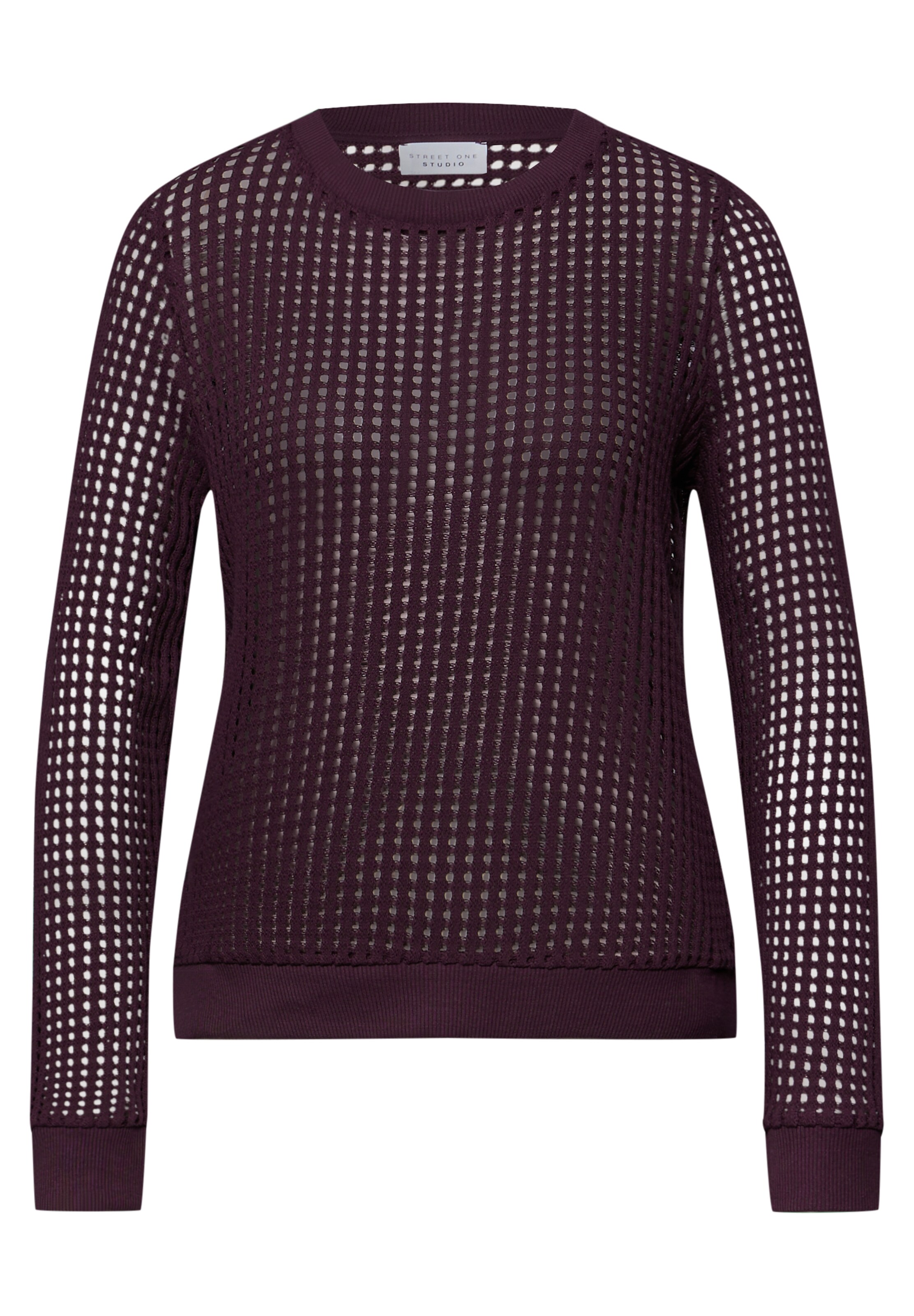 Street One Studio Sweater in Purple: front