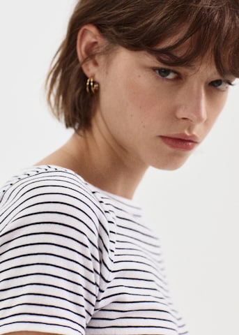 MANGO Pulover 'ZEBRA' | modra barva