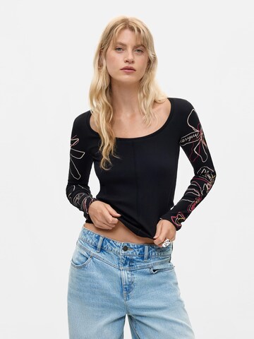 Desigual Μπλουζάκι σε μαύρο: μπροστά
