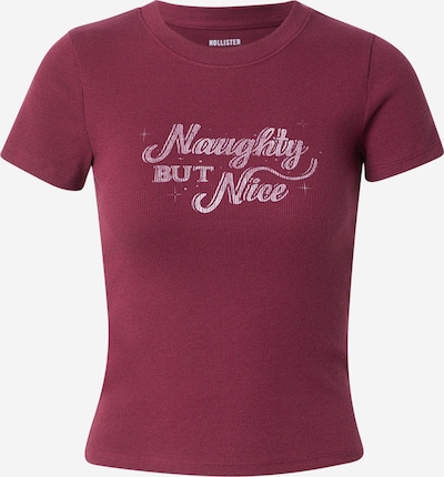 HOLLISTER Majica u boja vina / bijela, Pregled proizvoda