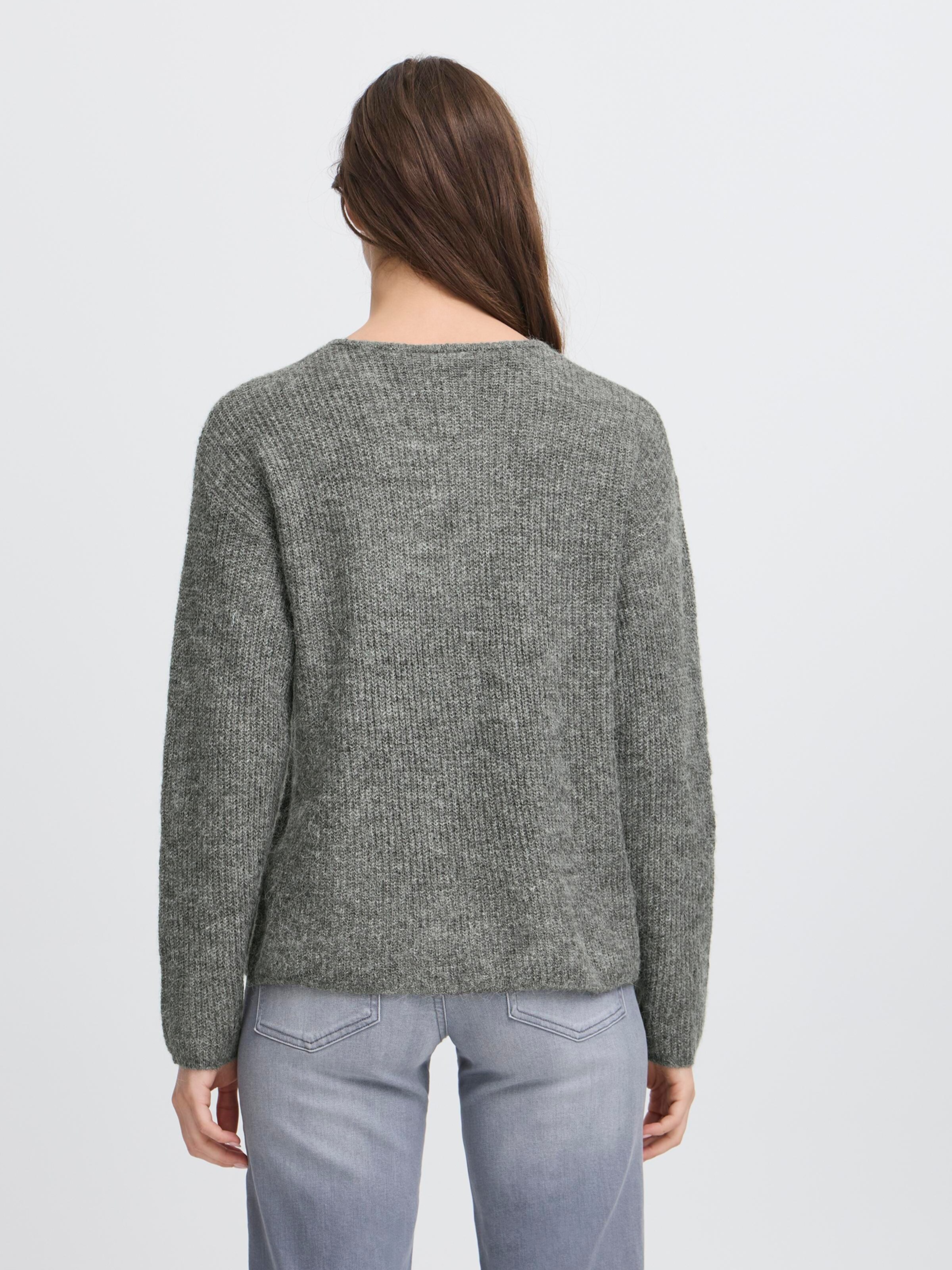ICHI Knit Cardigan 'IHKAMARA' in Mottled Grey | ABOUT YOU