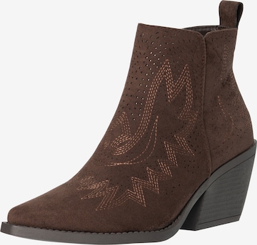 Salinyang Booties in Brown: front