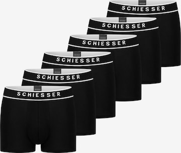 SCHIESSER Boxershorts '95/5 Organic Cotton' in Zwart: voorkant